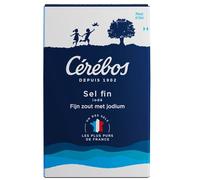 Assaisonnez vos plats au quotidien avec ce sel fin iodé CEREBOS, format familial 1Kg - Lot de 4