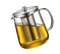 ASSAM Théière en verre borosilicate avec infuseur inox grise Kuchenprofi 1 L
