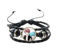 Assassination Classroom Bracelet en cuir Akabane Karuma Anime Figure 3D Bracelet en verre pour homme femme fan Cadeau, 20 mm, Verre