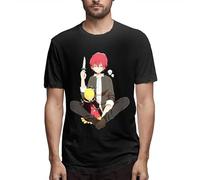 Assassination Classroom Karma Men's T-Shirt Fashion Short Sleeve Black Manches Courtes(Small)
