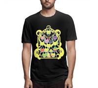 Assassination Classroom Men's Crew Neck T-Shirts Casual Tops Tee Black Yoga Cotton Manches Courtes(Medium)