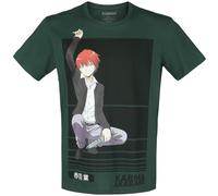 Assassination Classroom T Shirt Karma Akabane Logo Nouveau Officiel Homme Vert, Vert, Medium