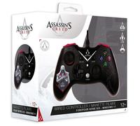 Assassin's Creed - Manette Filaire Usb Pour Pc/Xbox One/Seriesx/S Avec Câble 3m - Noire Et Rouge