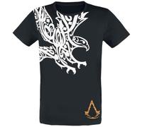 Assassin's Creed Mirage - Aigle Homme T-Shirt Manches Courtes Noir Regular/Coupe Standard