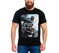 Assassin's Creed t-Shirt Homme Valhalla Cover Coton Noir - L