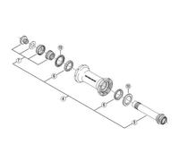 Assé Mozo Complet WH-7900 SH-Y4G998030 SHIMANO Moyeu Pattes