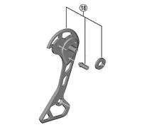 Assemblage de plaque dérailleur arrière extérieure Shimano RD-RX812 Noir