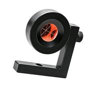 Assemblage de prisme de mesure, version plaqué cuivre | Tête de prisme ronde avec support en L et support de montage pour mise en page de mesure, mesure ferroviaire et construction