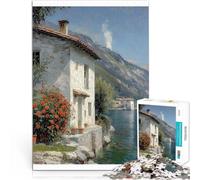 Assemblage du modèle Chalet au Bord du lac Puzzle pour Adolescents 1000 pièces 50x75cm est idéal comme Cadeau pour Toute la Famille