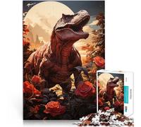 Assemblage du modèle Dinosaure dans Les Roses Puzzles 1000 pièces pour Adultes 38x52cm Liste de souhaits avec Le Père Noël pour Les Personnes de 14 Ans et Plus