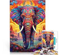Assemblage du modèle Éléphant des Hautes Terres Dynamique Puzzles 1000 pièces pour Adolescents 50x75cm Convient aux Couples pour Les 14 Ans et Plus