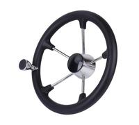 Assemblage facile de volant marin à 5 rayons en acier inoxydable | Poignée en mousse et poignée antidérapante pour une meilleure manipulation sur les bateaux de plaisance, les yachts