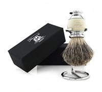 Assemblé à la main en noir et poignée d'ivoire Collection Blaireau cheveux Sophist avec élégance Conçu par Haryali London.