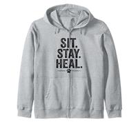 Asseyez-vous. Guérir. Style vintage pour animaux de compagnie. Sweat à Capuche