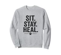 Asseyez-vous. Guérir. Style vintage pour animaux de compagnie. Sweatshirt