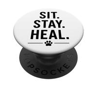 Asseyez-vous. Guérir. Thérapie Dog Comfort Design, PopSockets PopGrip Adhésif