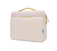 Assez d'espace Étui for Ordinateur Portable en Tissu Oxford avec poignée 14, Mallette de Travail Bureau d'affaires 15,6 Pouces(Blanc,Grand)
