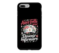 Assez Folle pour Devenir Infirmière Passion Soins Coque pour iPhone 7 Plus/8 Plus