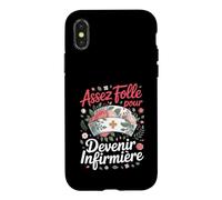 Assez Folle pour Devenir Infirmière Passion Soins Coque pour iPhone X/XS