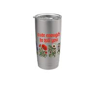Assez mignon pour vous tuer une plante vénéneuse humour botanique sombre Gobelet isotherme en acier inoxydable double paroi