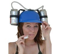 Assez Odd Novelties Bière Soda assoiffé Casque à Boire Chapeau de fête, Bleu