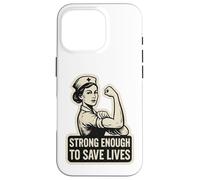 Assez solide pour sauver des vies. Force infirmière, grain. Coque pour iPhone 16 Pro