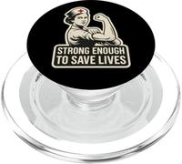 Assez solide pour sauver des vies. infirmière, design, force. PopSockets PopGrip pour MagSafe