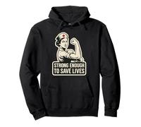 Assez solide pour sauver des vies. infirmière, design, force. Sweat à Capuche