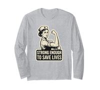 Assez solide pour sauver des vies. Infirmière vintage, audacieuse et courageuse Manche Longue