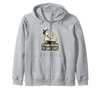 Assez solide pour sauver des vies. Infirmière vintage, audacieuse et courageuse Sweat à Capuche