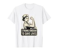 Assez solide pour sauver des vies. Infirmière vintage, audacieuse et courageuse T-Shirt