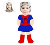 ASSIALL Oreiller Mini Me Visage Personnalisé Coussins Personnalisés en Forme de Poupée de Visage 3D Duplex Impression Canapé Voiture Poly Coton Coussin Maison Ornement en Peluche Cadeau (Spiderman)
