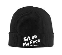 Assieds-Toi sur Mon Visage Femme Homme Bonnets Hiver Élastique Bonnet De Trawler Souple Skull Cap pour Sport Randonnée Ski