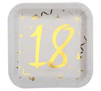 ASSIETTE 18 ANS METAL X10