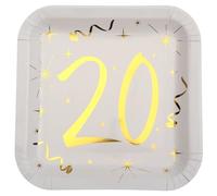 ASSIETTE 20 ANS METAL X10