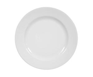 Assiette 20 cm RONDO White Uni 00007 de Seltmann Weiden, Porcelaine, Lot de 6