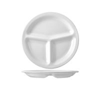 Assiette 3 Compartiments Porcelaine Naples Blanc 26 Cm Saturnia