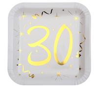 ASSIETTE 30 ANS METAL X10