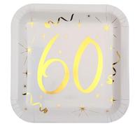 ASSIETTE 60 ANS METAL X10