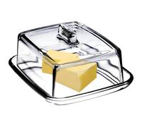 Assiette à beurre en verre KADAX, dôme à beurre rectangulaire,...