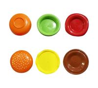 Assiette à Burger - 6 Pièces Assiettes à Epices | Bols à Sauce Burger Empilables Passe au Lave-Vaisselle, Mini Plats à Condiments pour Ketchup, Sushi, Snack, Barbecue, Fête, Cuisine et Restaurant