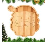 Assiette à charcuterie de Noël,Plat de Noël en bois - Plateau alimentaire de Noël pratique Planche de service de Noël,Plateau d'arbre de Noël unique Assiettes d'entrée de Noël pour restaurant à la