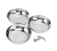 Assiette à collations en acier inoxydable 304, assiette à fruits en acier inoxydable, bol à dessert 3 en 1 pour noix, bonbons et fruits, plateau à collations facile à nettoyer et c (Style 1)