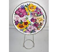 Assiette à collectionner, Royal Albert / Birthday Bouquet by Sara Anne Schofield / Ø env. 21 cm / Noël / Assiette de fleurs / fleurs / 1990