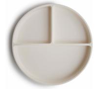 Assiette à compartiment en silicone - Ivory