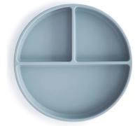 Assiette à compartiments en silicone avec ventouse Powder blue