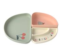 Assiette à compartiments en silicone Cerise