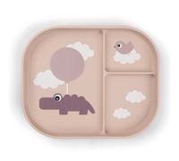 Assiette à compartiments Happy clouds Rose
