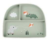 Done By Deer - Assiette à compartiments ventouse Playground Vert