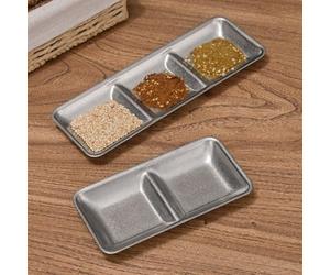 Assiette à condiments en acier inoxydable 304 pour une résistance et une compatibilité avec les aliments acides (L troisième)